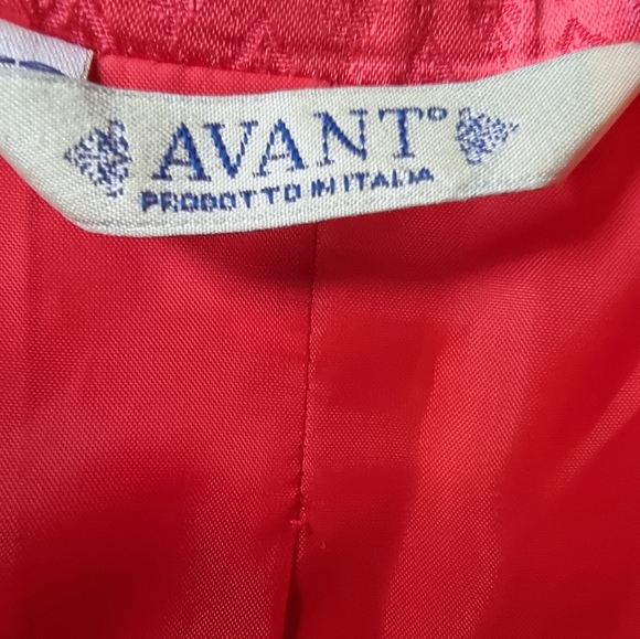 Avant Made In Italy Silky Red Lined Blazer Jacket - Picture 8 of 9
